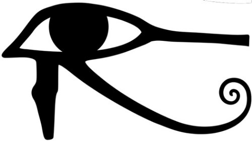 Awesome Black Horus Eye Tattoo Design